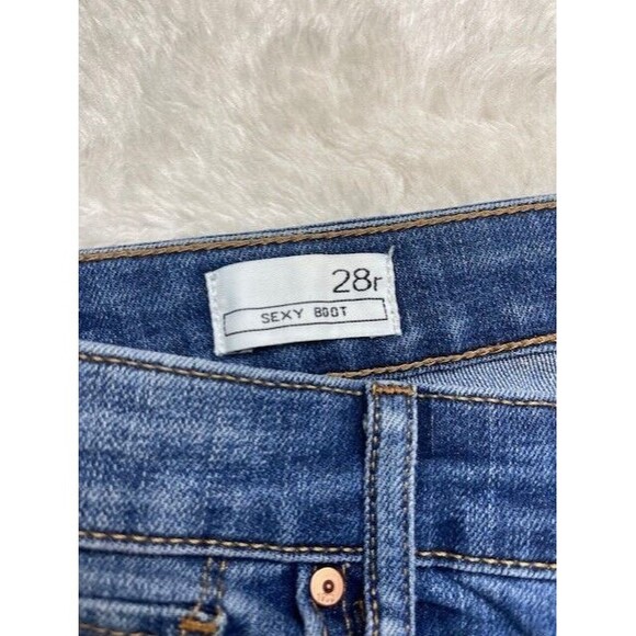 Gap 1969 Size 28 Womens Jeans Bootcut Stretch Med Wash Low Rise - Picture 2 of 4